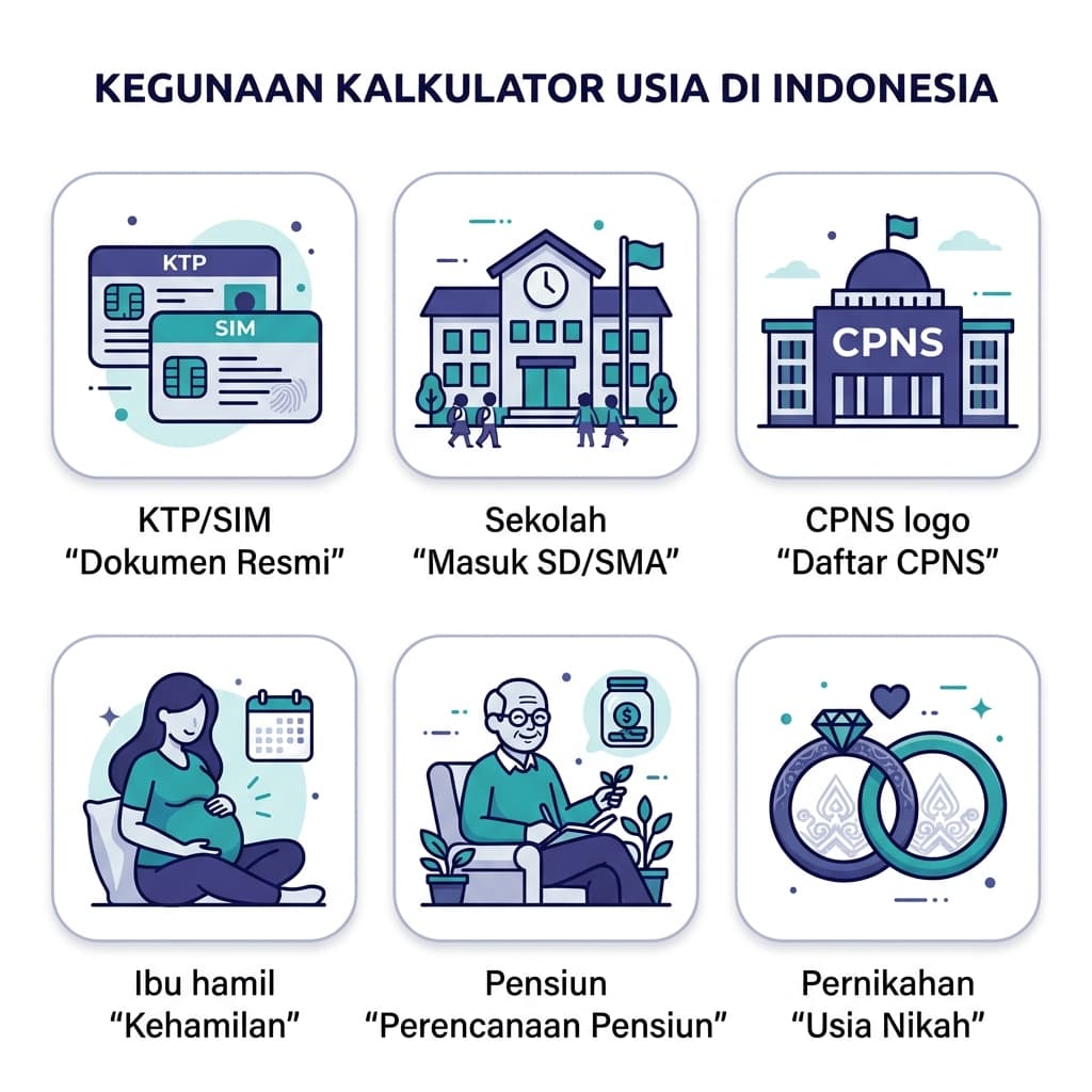 Kegunaan kalkulator umur di Indonesia: CPNS, sekolah, pernikahan, kehamilan, pensiun, dokumen resmi